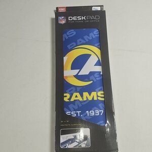 NFL LA Rams Desk Pad with Blue and Yellow Design